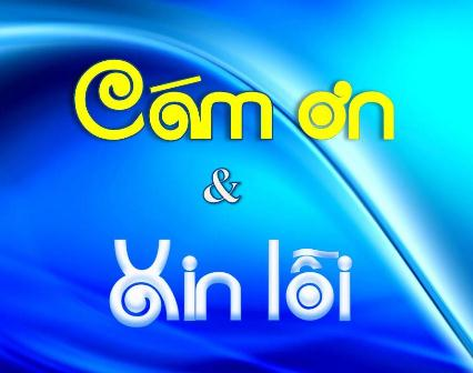 Cám ơn và xin lỗi