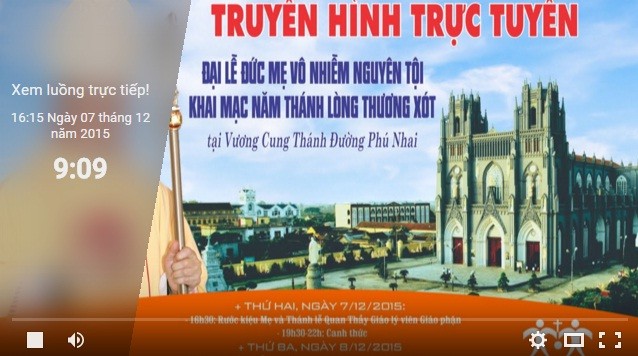 Truyền Hình Trực Tiếp: Đại Lễ Đức Mẹ Vô Nhiễm và Khai Mạc Năm Thánh