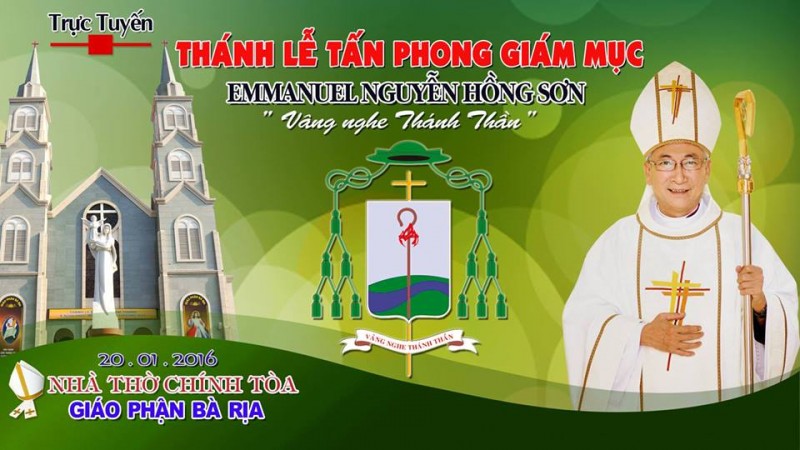 THÁNH LỄ TẤN PHONG GIÁM MỤC EMMANUEL NGUYỄN HỒNG SƠN ( Giáo Phận Bà Rịa ) được truyền hình trực tiếp