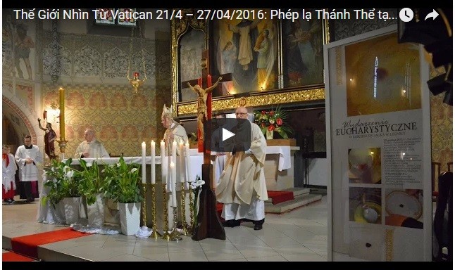 Thế Giới Nhìn Từ Vatican 21/4 – 27/04/2016: Phép lạ Thánh Thể tại Balan