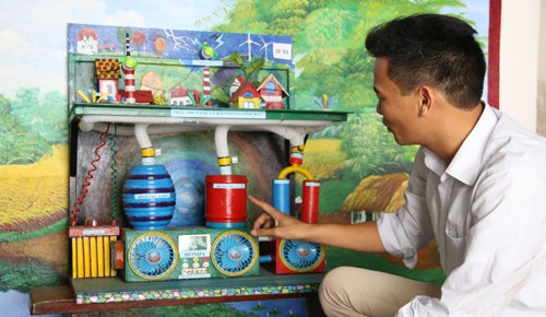 Ý tưởng máy thu bão trong lòng đất của hai nữ sinh lớp 5