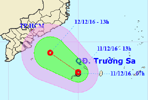 Sài Gòn ứng phó áp thấp nhiệt đới hướng vào Nam Bộ