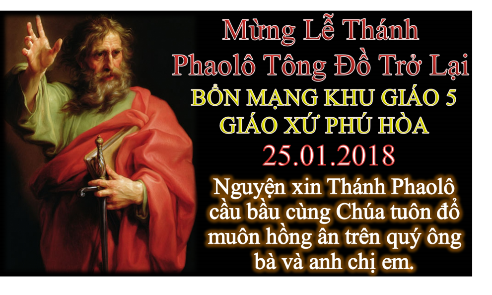 [AUDIO THÁNH LỄ] MỪNG KÍNH THÁNH PHAOLÔ TÔNG ĐỒ TRỞ LẠI BỔN MẠNG KHU GIÁO V GX. PHÚ HÒA NĂM B. Giáo V Gx.Phú Hòa Năm B