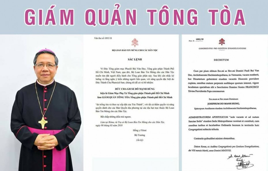 Thư của Đức Giám Quản gửi Gia đình TGP Sài Gòn.