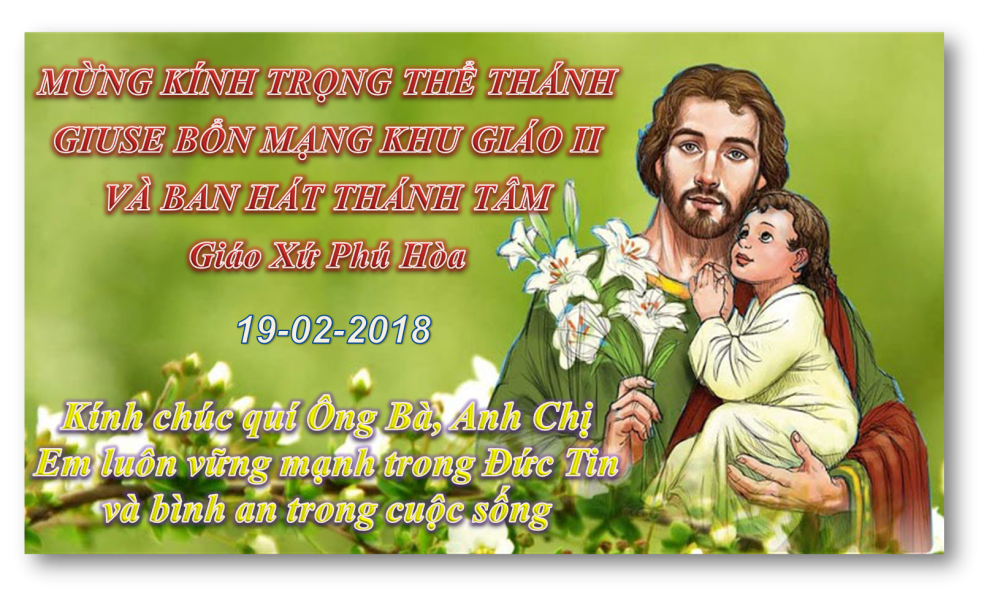 [AUDIO THÁNH LỄ] MỪNG KÍNH TRỌNG THỂ THÁNH CẢ GIUSE BỔN MẠNG KHU GIÁO II VÀ BAN HÁT THÁNH TÂM GIÁO XỨ PHÚ HÒA NĂM B.