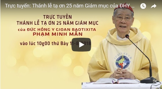Thánh lễ tạ ơn 25 năm Giám mục của ĐHY GB Phạm Minh Mẫn