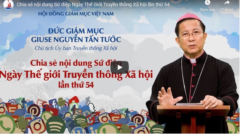 ĐGM chủ tịch Ủy ban Truyền Thông xã hội trình bày về Sứ điệp Ngày Thế giới Truyền thông xã hội 54