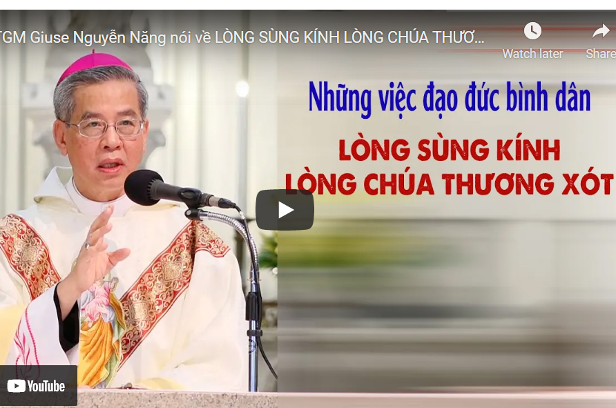 Đức TGM Giuse Nguyễn Năng: Những việc Đạo đức bình dân & sùng kính Lòng Chúa Thương Xót