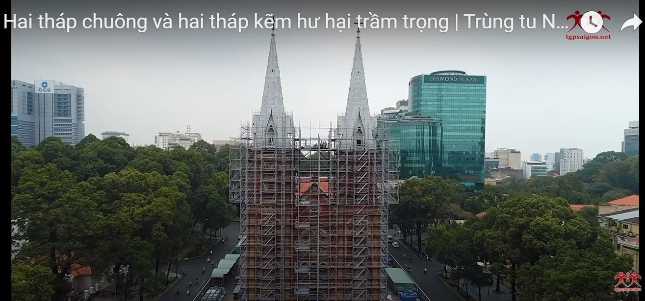 Trùng tu Nhà thờ Đức Bà Sài Gòn.