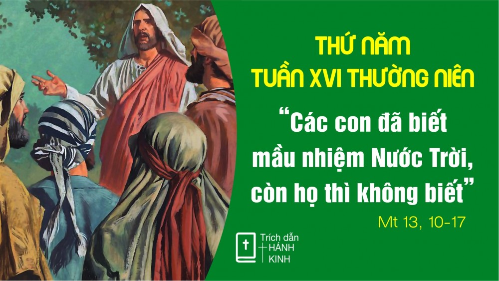 Thứ Năm Tuần XVI Thường Niên : LOAN BÁO TIN MỪNG PHỤC SINH