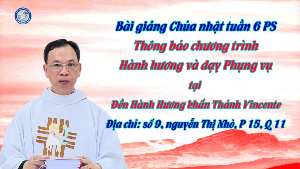 Thông báo chương trình HÀNH HƯƠNG và DẠY PHỤNG VỤ