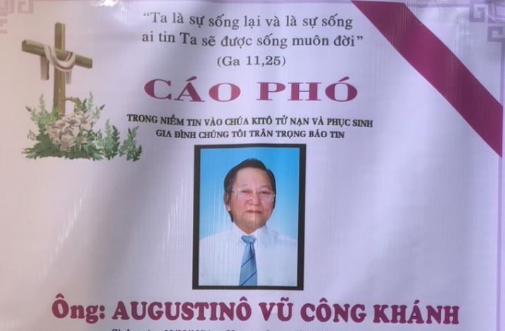 CÁO PHÓ : Ông Augustino Vũ Công Khanh