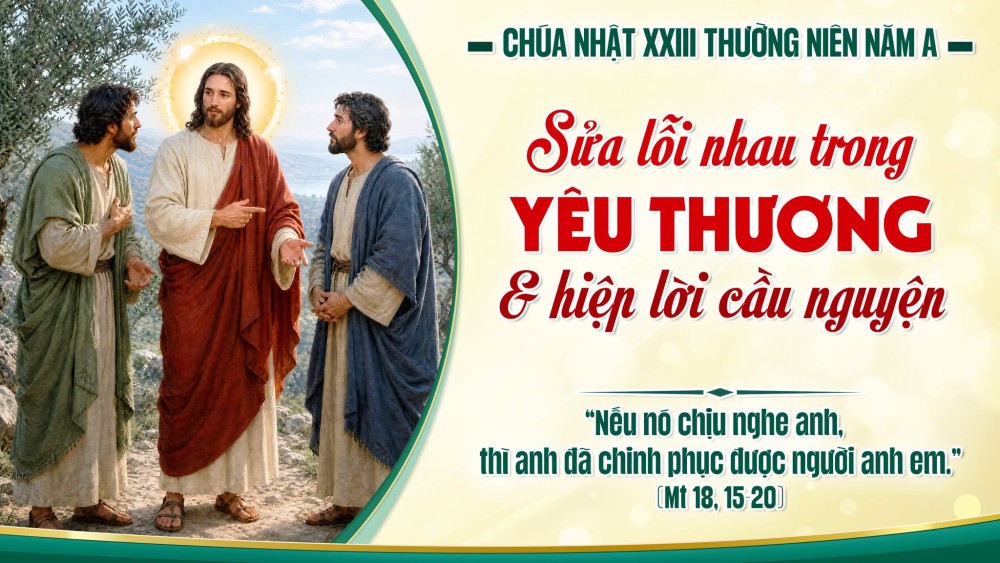 CHÚA NHẬT XXIII TN : Sửa lỗi cho nhau là hành vi của tình yêu cứu độ